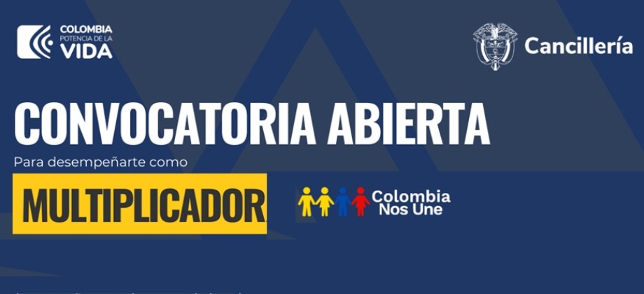 Convocatoria para multiplicador en el Consulado de Colombia en Nueva Loja