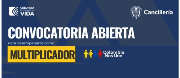 Aviso público para desempeñarse como multiplicador para el Consulado de Colombia en Nueva Loja