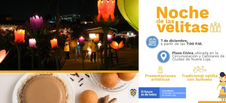 Consulado de Colombia en Nueva Loja invita a celebrar la “Noche de las Velitas”  este 7 de diciembre de 2019