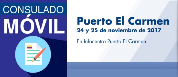 El Consulado de Colombia en Nueva Loja estará con su unidad móvil en Puerto El Carmen, 24 y 25 de noviembre de 2017